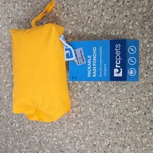 Dog Rain Poncho lightweight rain jacket yellow 3 sizes